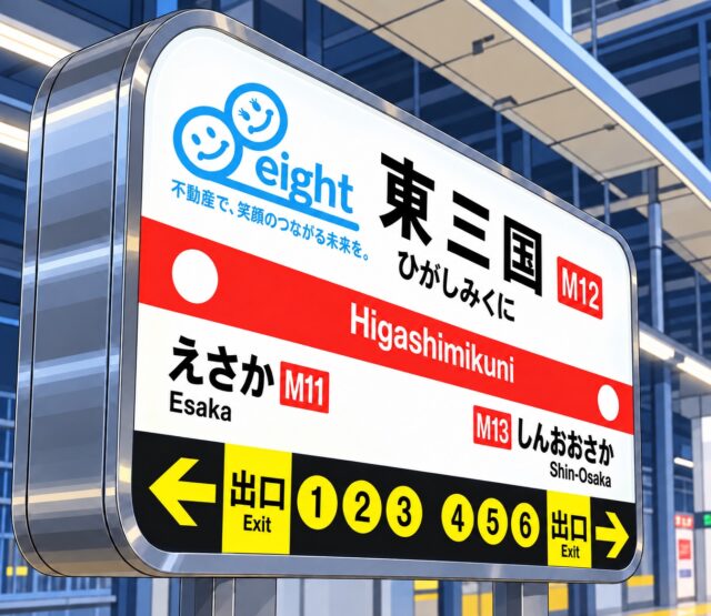 最寄り駅②「地下鉄御堂筋線 東三国駅」です!